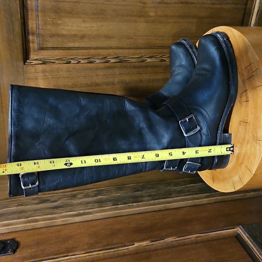 Frye Boots Veronica Back Zipper Buckles Black 7.5 M - Picture 5 of 16